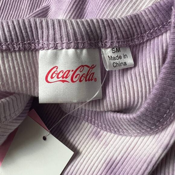 Women's Fanta Racerback Cropped Graphic Purple Tank Top - Size Small - NWT - Picture 2 of 6